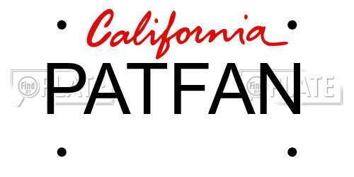 PATFAN California License Plate