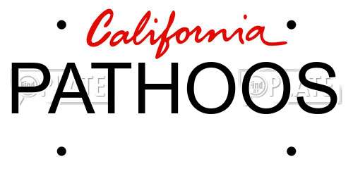 PATHOOS California License Plate