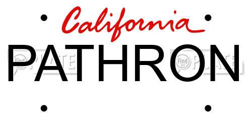 PATHRON California License Plate