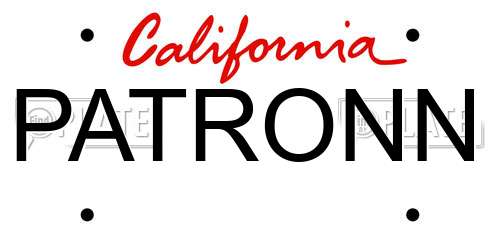 PATRONN California License Plate