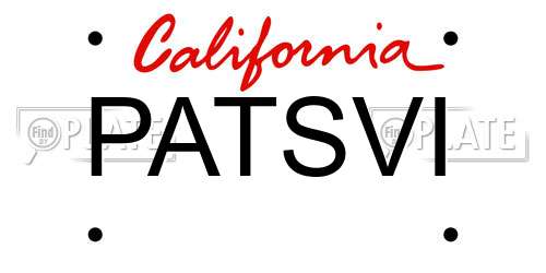 PATSVI California License Plate