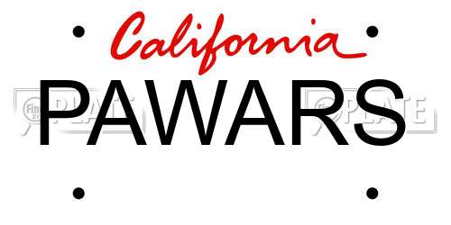 PAWARS California License Plate