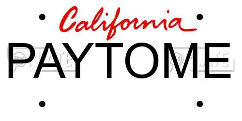 PAYTOME California License Plate