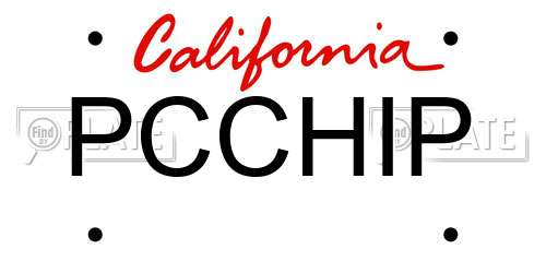 PCCHIP California License Plate