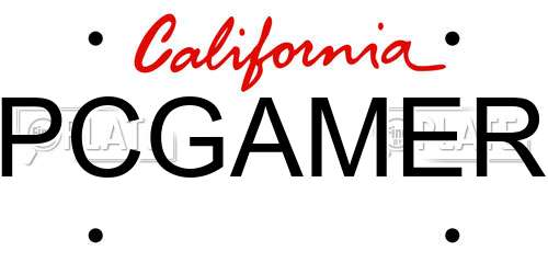 PCGAMER California License Plate