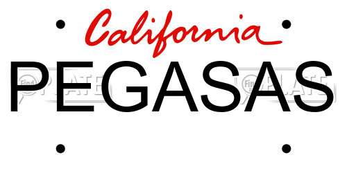 PEGASAS California License Plate