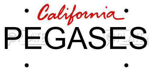 PEGASES California License Plate