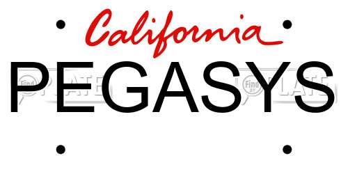 PEGASYS California License Plate