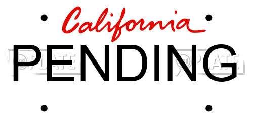 PENDING California License Plate