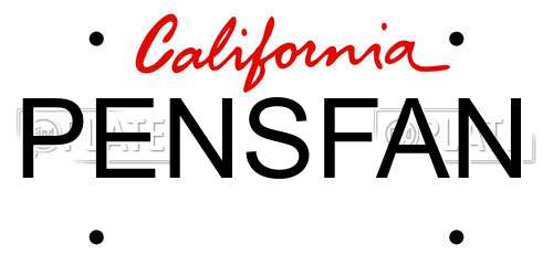 PENSFAN California License Plate