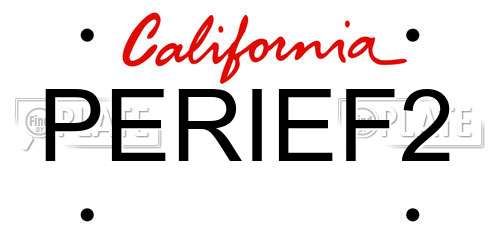 PERIEF2 California License Plate