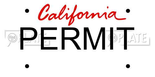 PERMIT California License Plate