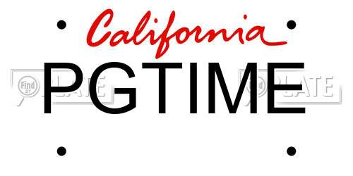 PGTIME California License Plate