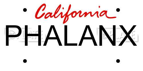 PHALANX California License Plate