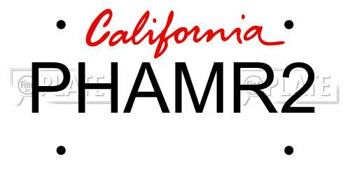 PHAMR2 California License Plate