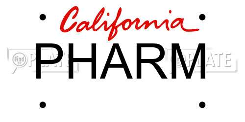 PHARM California License Plate