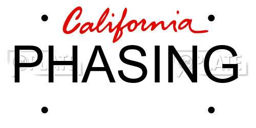 PHASING California License Plate