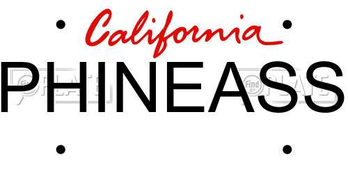 PHINEASS California License Plate