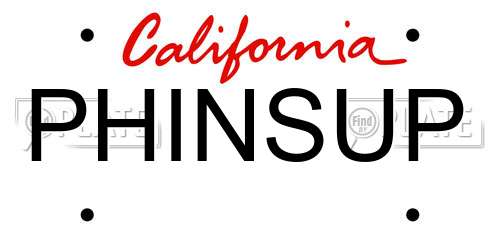 PHINSUP California License Plate