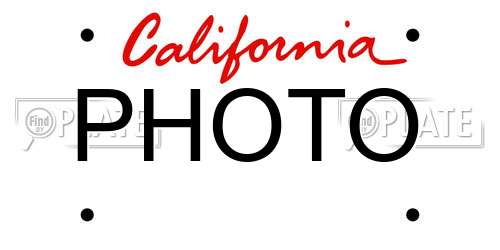 PHOTO California License Plate