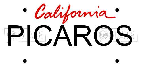 PICAROS California License Plate