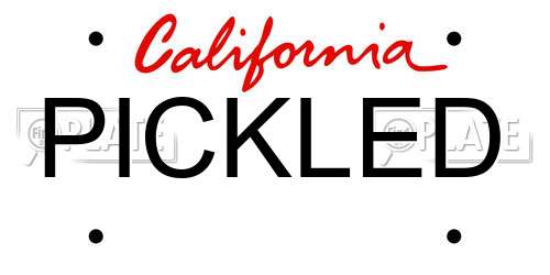 PICKLED California License Plate