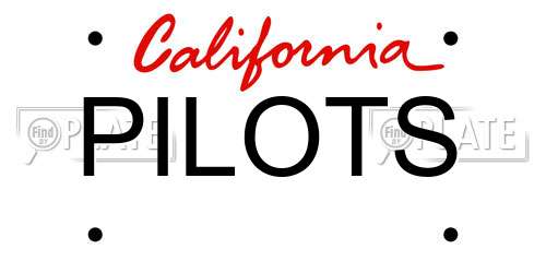 PILOTS California License Plate