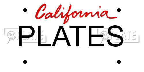 PLATES California License Plate
