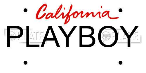 PLAYBOY California License Plate