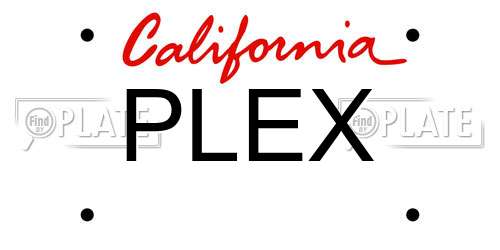 PLEX California License Plate