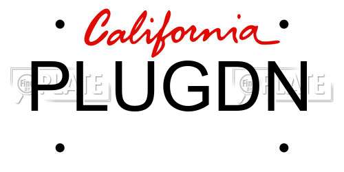 PLUGDN California License Plate