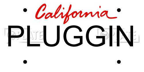 PLUGGIN California License Plate