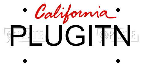 PLUGITN California License Plate