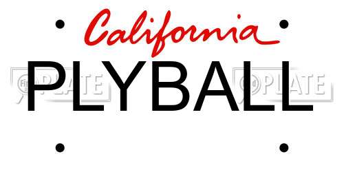 PLYBALL California License Plate