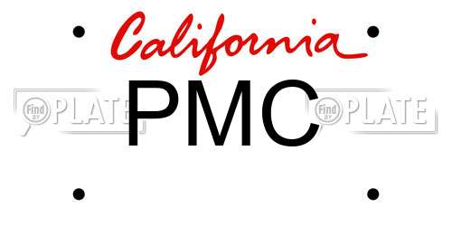PMC California License Plate