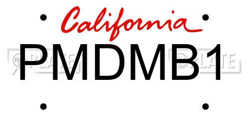 PMDMB1 California License Plate
