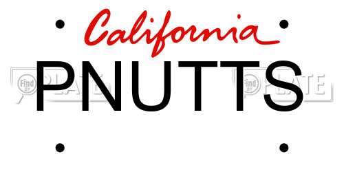 PNUTTS California License Plate