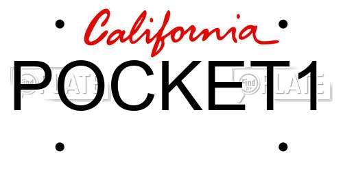 POCKET1 California License Plate