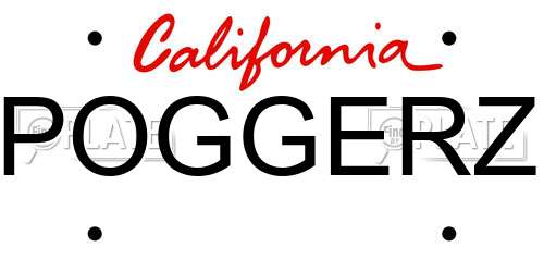 POGGERZ California License Plate