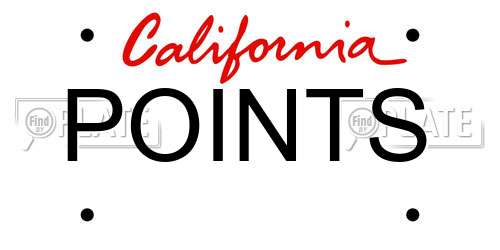 POINTS California License Plate