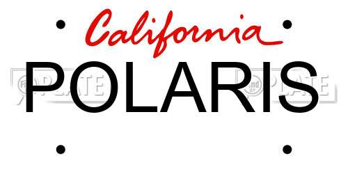 POLARIS California License Plate