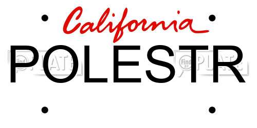 POLESTR California License Plate