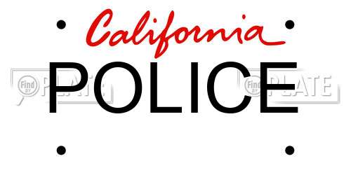 POLICE California License Plate