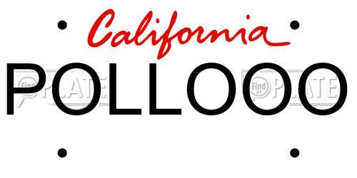 POLLOOO California License Plate