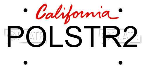 POLSTR2 California License Plate