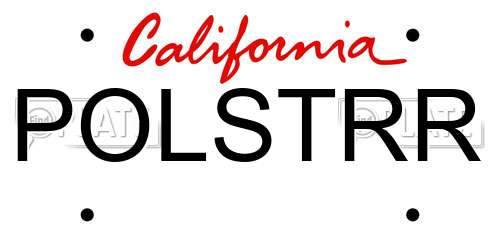 POLSTRR California License Plate
