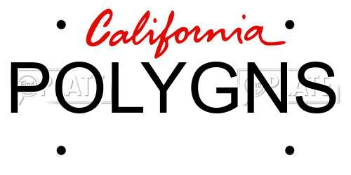 POLYGNS California License Plate