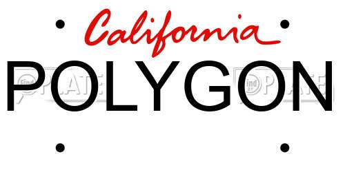 POLYGON California License Plate