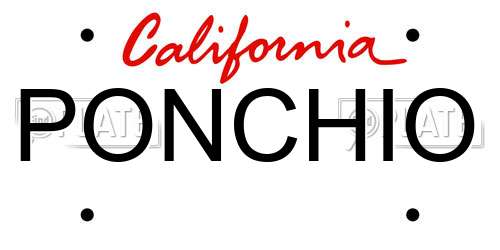 PONCHIO California License Plate