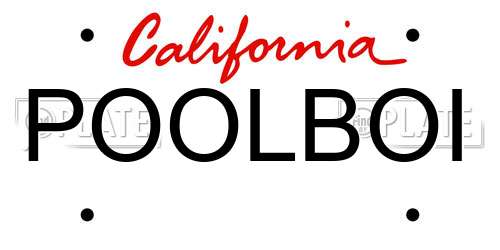 POOLBOI California License Plate